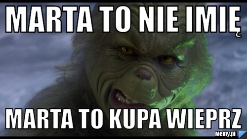 Marta to nie imię Marta to kupa wieprz