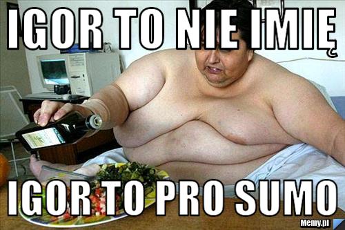 Igor to nie imię Igor to pro sumo