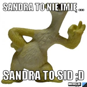 Sandra to nie imię ... Sandra to Sid ;D