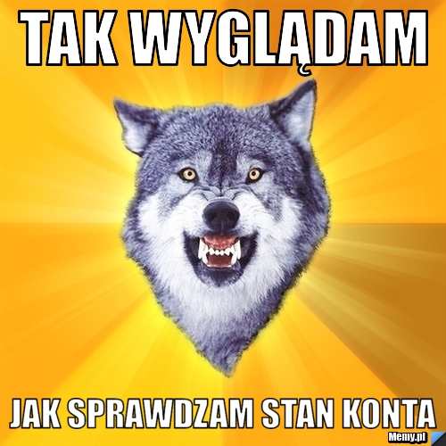 Tak wyglądam  jak sprawdzam stan konta