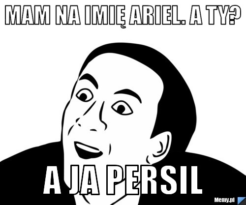 Mam na imię ariel. a ty? a ja persil