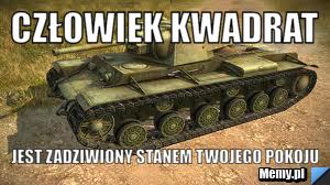 Człowiek Kwadrat Jest zadziwiony stanem twojego pokoju