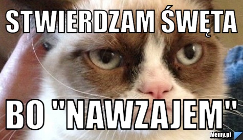 Stwierdzam śwęta  Bo "nawzajem"