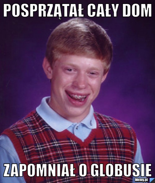 POSPRZĄTAŁ CAŁY DOM  ZAPOMNIAŁ O GLOBUSIE 