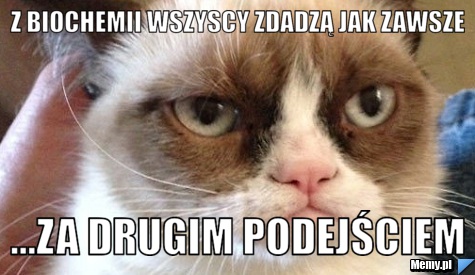 Z biochemii wszyscy zdadzą jak zawsze  ...za drugim podejściem