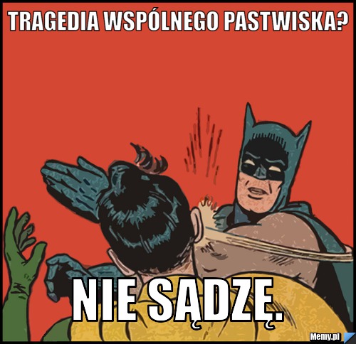 Tragedia wsp&oacute;lnego pastwiska? nie sądzę.