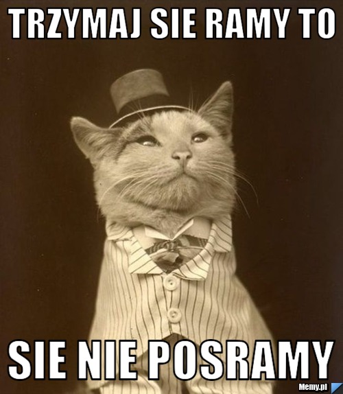 TRZYMAJ SIE RAMY TO  SIE NIE POSRAMY