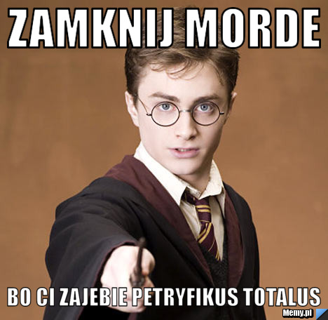 Zamknij morde Bo ci zajebie petryfikus totalus