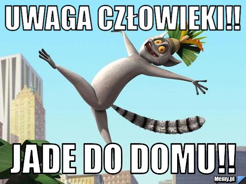 Uwaga Człowieki!! Jade do Domu!!