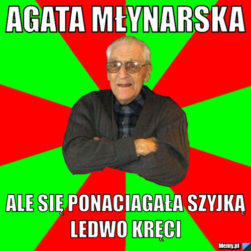 Agata Młynarska Ale się ponaciagała szyjką ledwo kręci 
