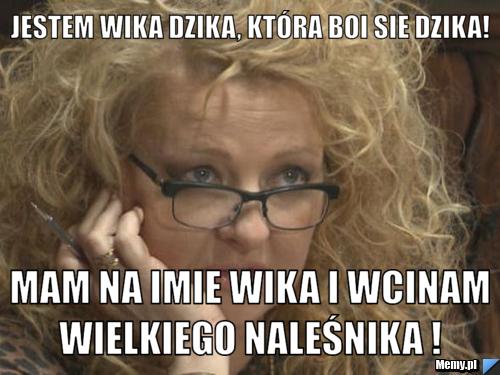 Jestem Wika dzika, która boi sie dzika! mam na imie Wika i wcinam wielkiego naleśnika ! 