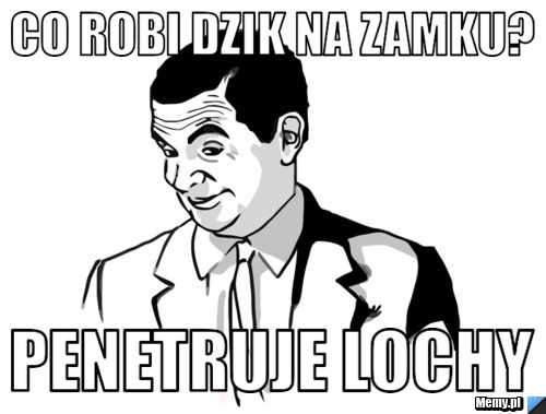 Co robi dzik na zamku? penetruje lochy