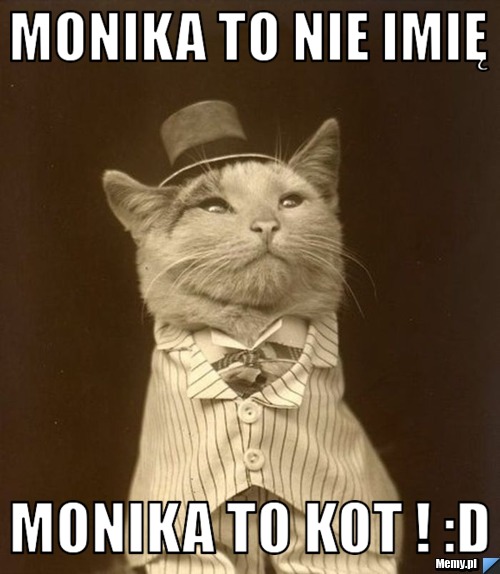 Monika to nie imię Monika to kot ! :D