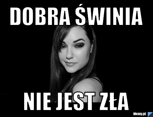 Dobra świnia nie jest zła