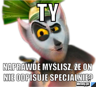 Ty Naprawdę myślisz, że on nie odpisuje specjalnie?