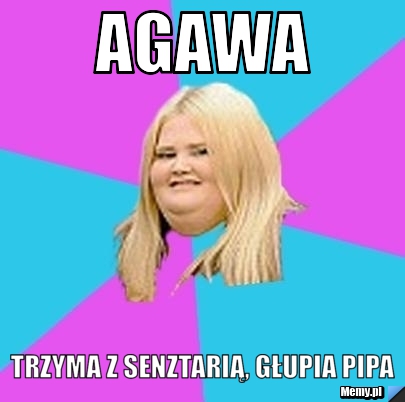 Agawa Trzyma z Senztarią, głupia pipa