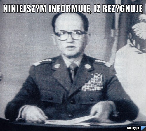 Niniejszym informuję, iż rezygnuję 