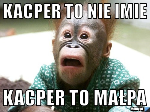 Kacper to nie imie  Kacper to małpa