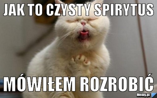 Jak to czysty spirytus mówiłem rozrobić