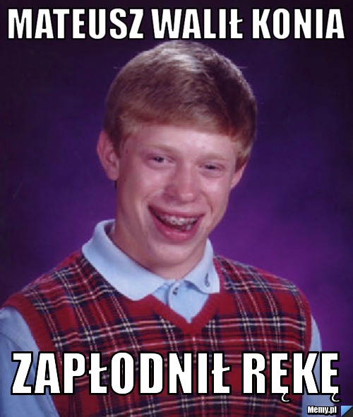 Mateusz walił konia zapłodnił rękę