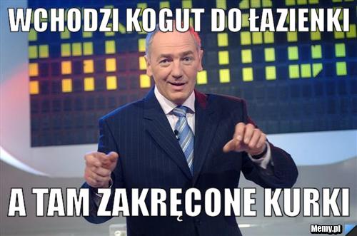 Wchodzi kogut do łazienki a tam zakręcone kurki