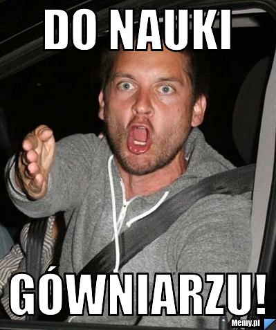 Do nauki gówniarzu!