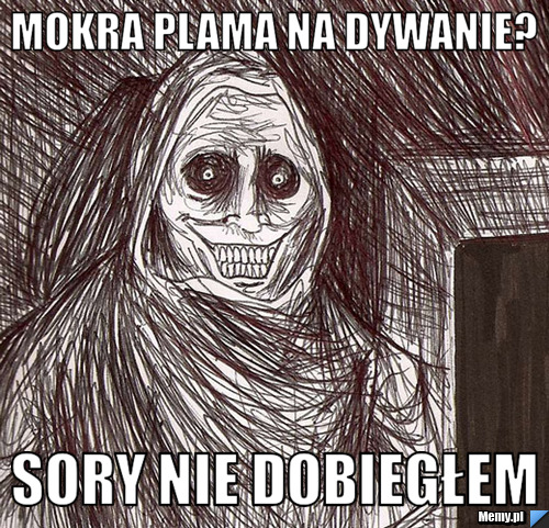 Mokra plama na dywanie?  sory nie dobiegłem 