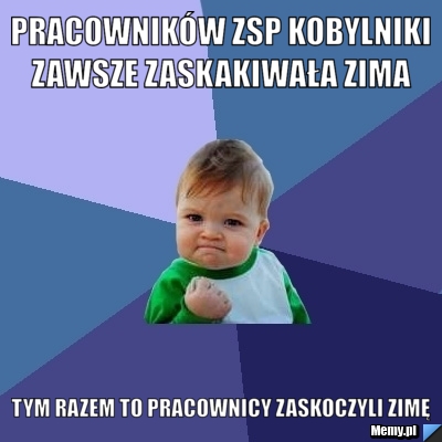 Pracowników ZSP Kobylniki zawsze zaskakiwała zima  tym razem to pracownicy zaskoczyli zimę