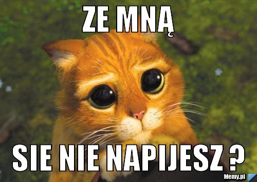 Ze mną sie nie napijesz ?