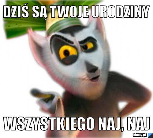 DZIŚ SĄ TWOJE URODZINY WSZYSTKIEGO NAJ, NAJ