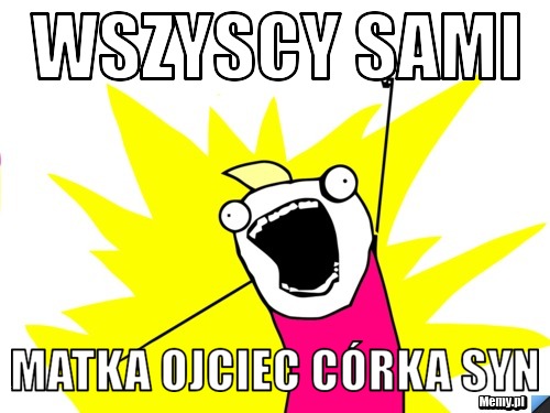 Wszyscy sami matka ojciec córka syn 