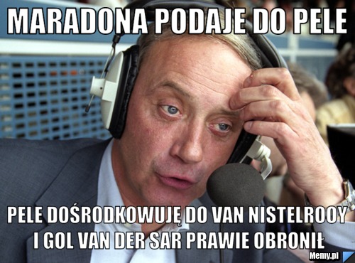 Maradona podaje do Pele Pele dośrodkowuję do van Nistelrooy i gol Van der Sar prawie obronił