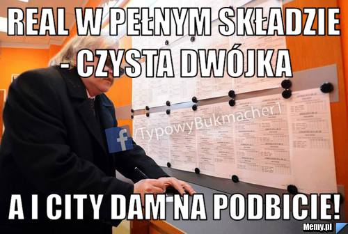 Real w pełnym składzie - czysta dwójka A i City dam na podbicie!