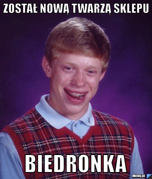Został nową twarzą sklepu BIEDRONKA