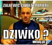 Załatwić Ci żółte papiery dziwko ? 