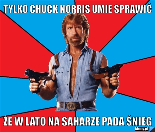 TYLKO CHUCK NORRIS UMIE SPRAWIĆ ŻE W LATO NA SAHARZE PADA ŚNIEG