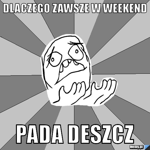 Dlaczego zawsze w weekend pada deszcz 