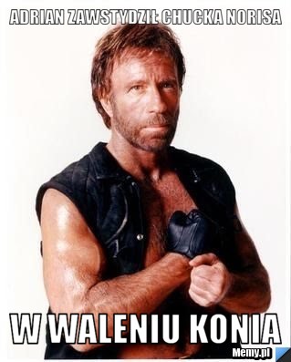 Adrian zawstydził Chucka Norisa W waleniu konia