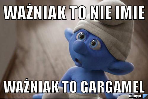Ważniak to nie imie ważniak to gargamel