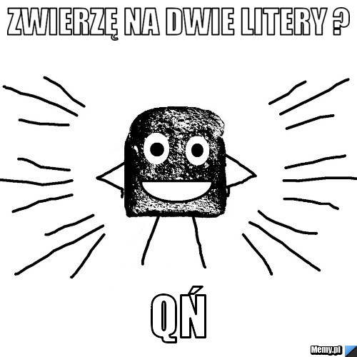 Zwierzę na dwie litery ? QŃ