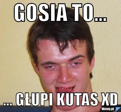 GOSIA TO... ... GŁUPI KUTAS XD