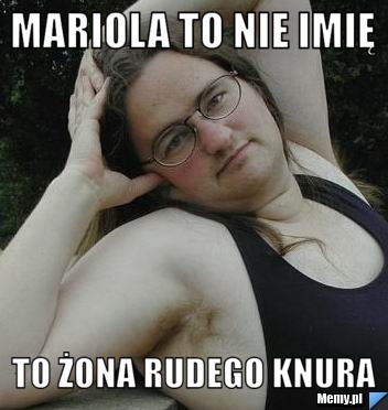 Mariola to nie imię to żona rudego knura 