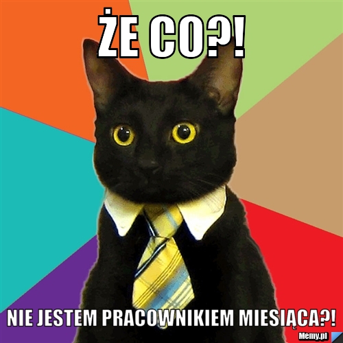 że co?! nie jestem pracownikiem miesiąca?!