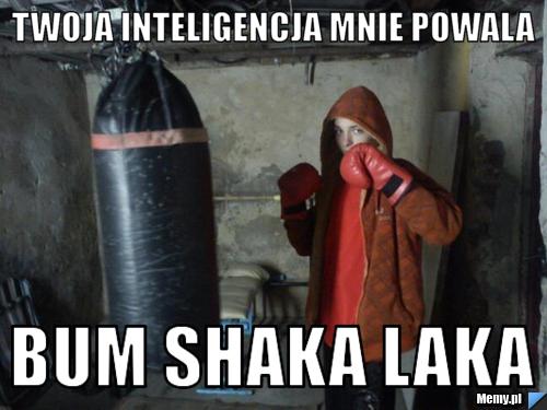 Twoja inteligencja mnie powala bum shaka laka