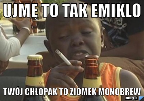 Ujmę to tak Emiklo Twój chłopak to ziomek Monobrew