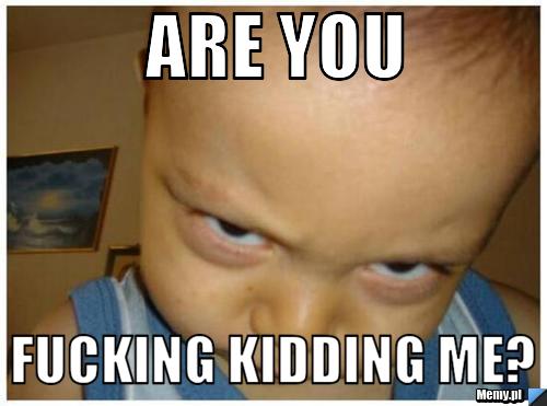 ARE YOU FUCKING KIDDING ME?