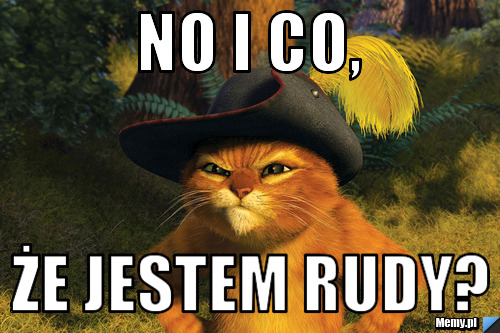 No i co, że jestem rudy?