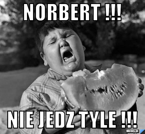NORBERT !!! NIE JEDZ TYLE !!!
