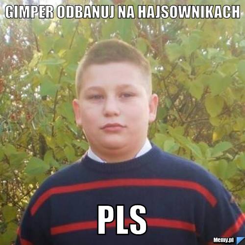 GIMPER odbanuj na hajsownikach PLS