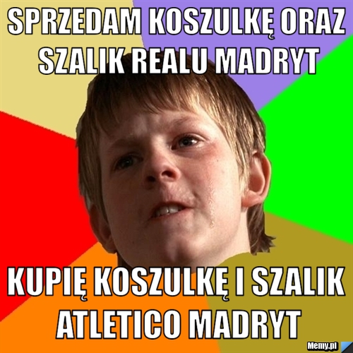 SPRZEDAM KOSZULKĘ ORAZ SZALIK REALU MADRYT KUPIĘ KOSZULKĘ I SZALIK ATLETICO MADRYT